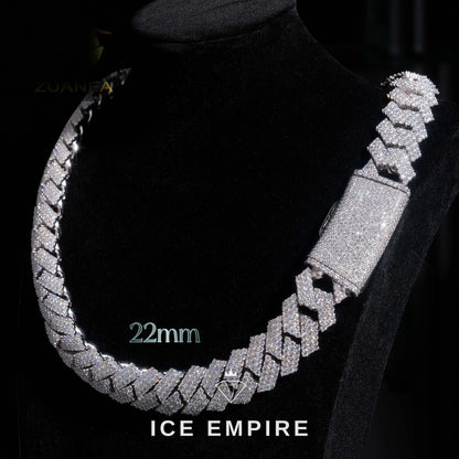 Iced Out Rose Gold Plated Moissanite Cuban Chain