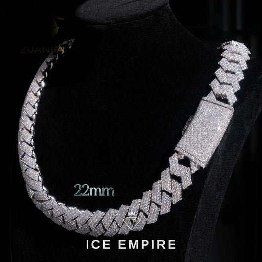 Iced Out Rose Gold Plated Moissanite Cuban Chain