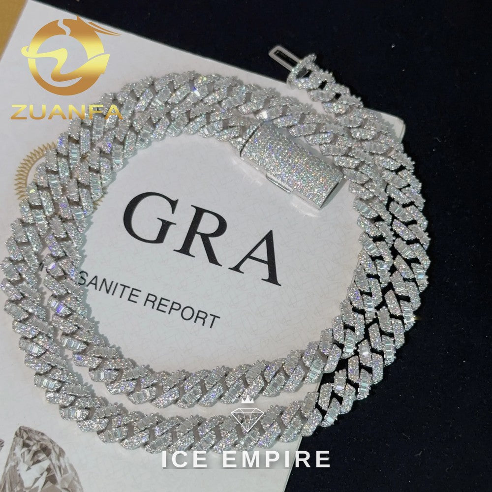 Iced Out Rose Gold Plated Moissanite Cuban Chain