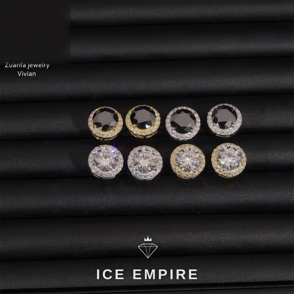 Iced Out 925 Silver Moissanite Earrings