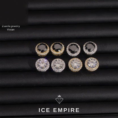 Iced Out 925 Silver Moissanite Earrings