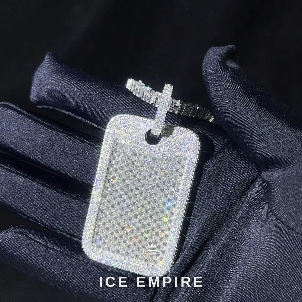 Iced Out Rose Gold Plated Moissanite Pendant