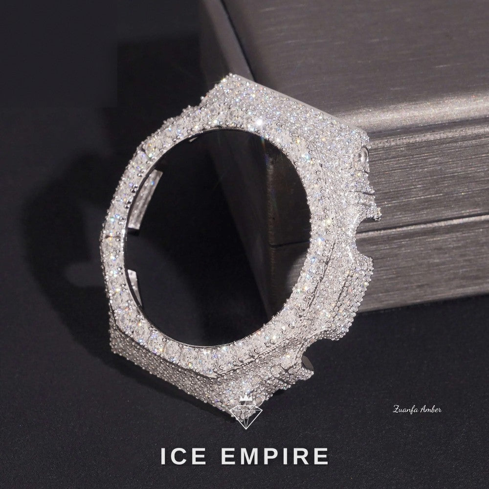 Iced Out 925 Silver Moissanite Watch