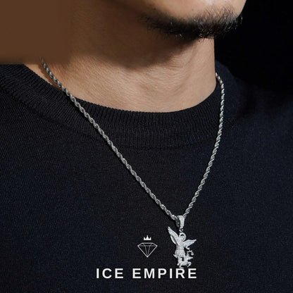 Iced Out Baguette Gold Plated Lab Grown Diamond Pendant