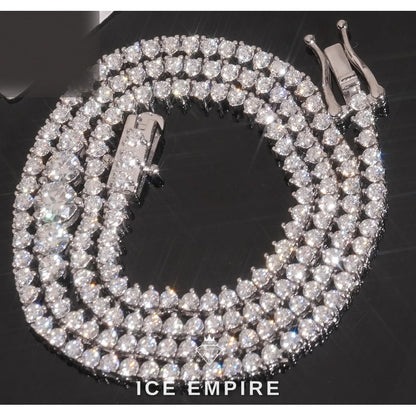 Iced Out Rose Gold Plated Moissanite Cuban Chain