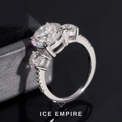 Iced Out Gold Plated Moissanite Wedding Band