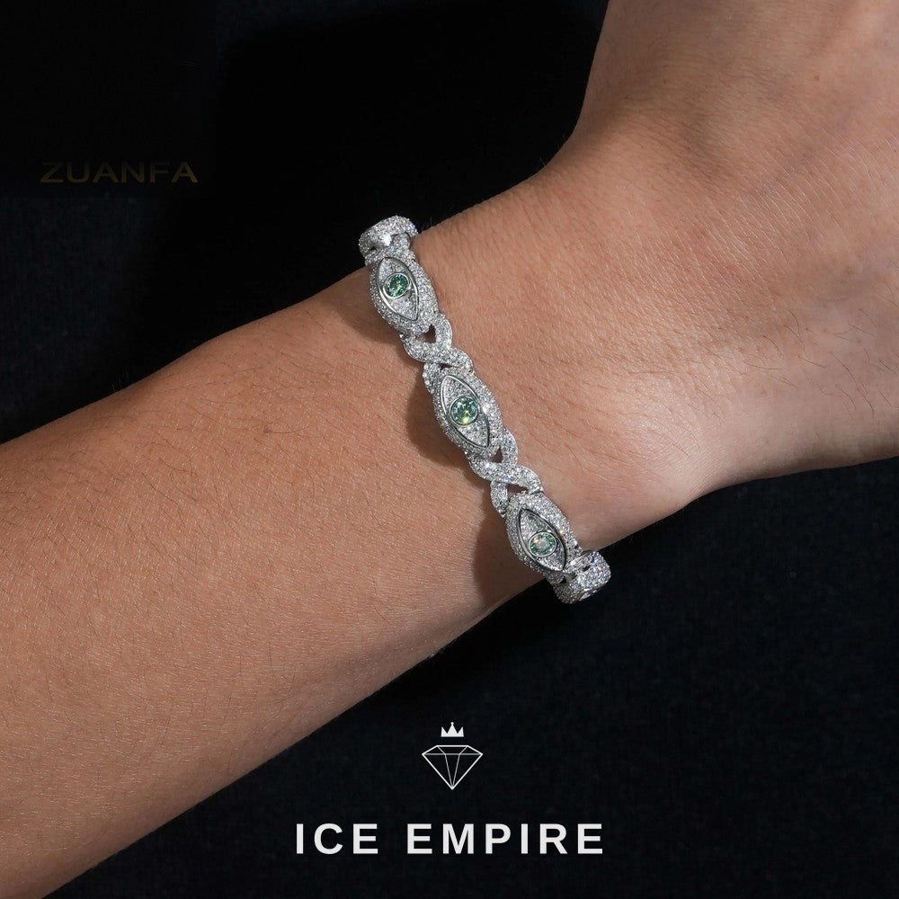 Iced Out 925 Silver Moissanite Cuban Chain