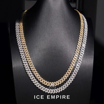 Iced Out Gold Plated Moissanite Cuban Chain