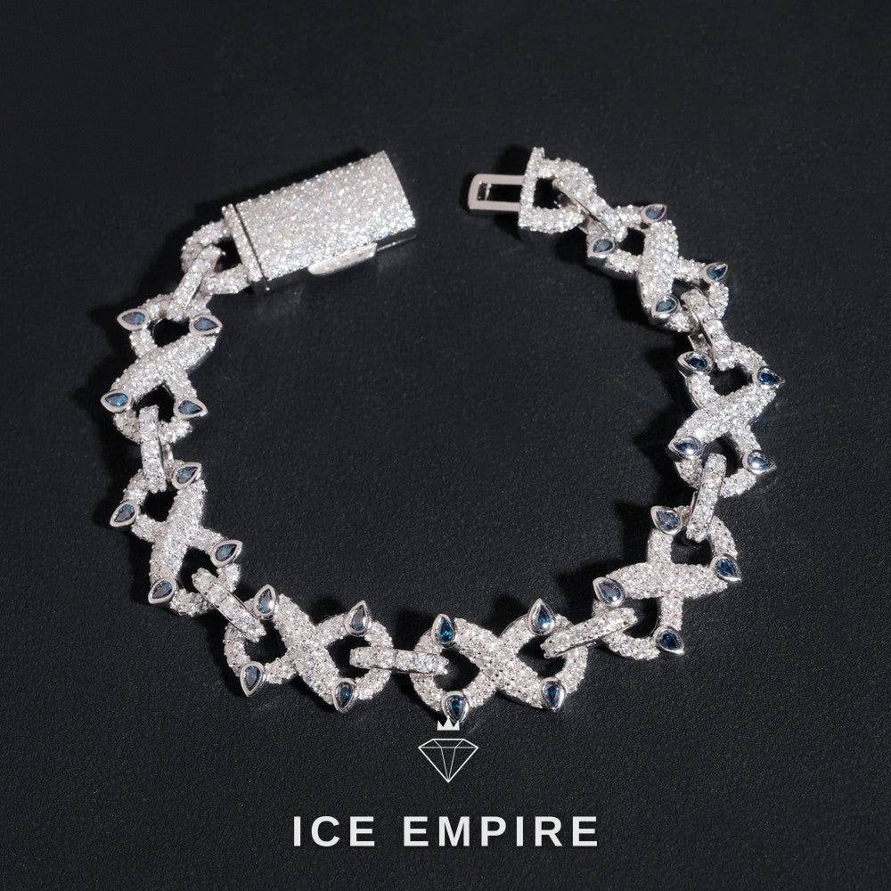 Iced Out 925 Silver Moissanite Cuban Chain