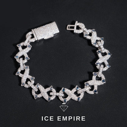 Iced Out 925 Silver Moissanite Cuban Chain