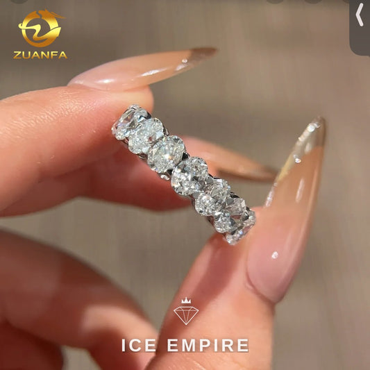 Iced Out 18K Gold Lab Grown Diamond Ring