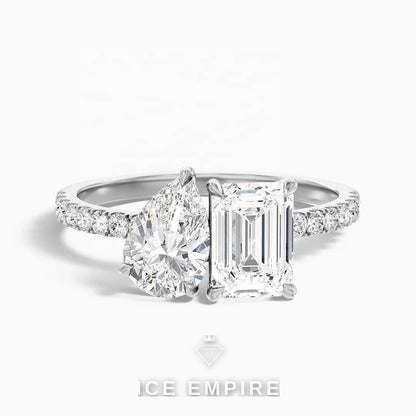 Iced Out Gold Plated Lab Grown Diamond Ring