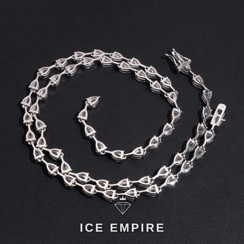 Iced Out 925 Silver Moissanite Cuban Chain