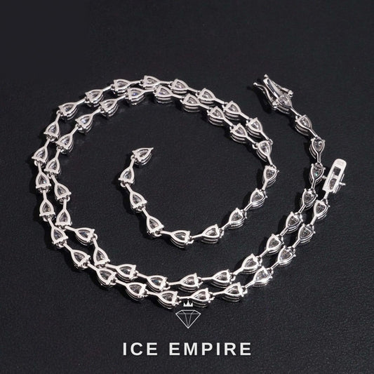 Iced Out 925 Silver Moissanite Cuban Chain