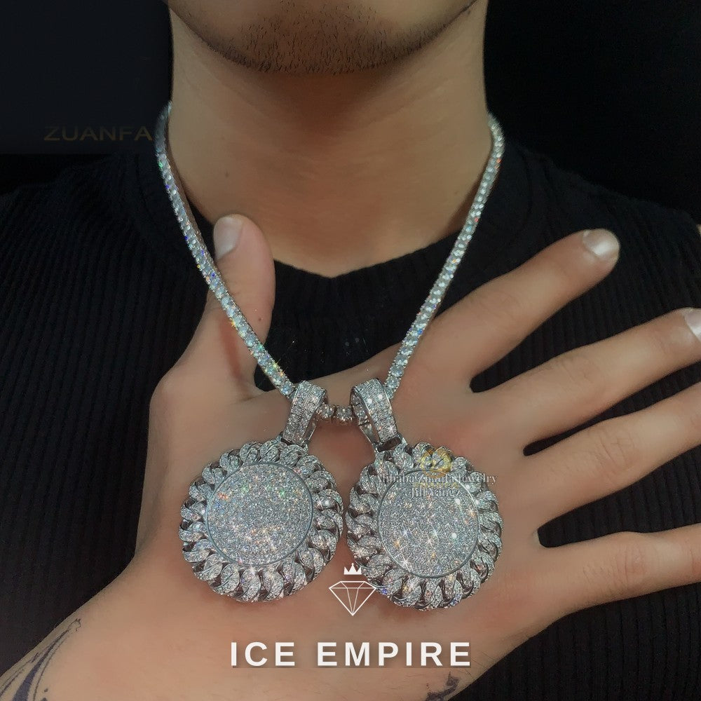 Iced Out 925 Silver Moissanite Pendant