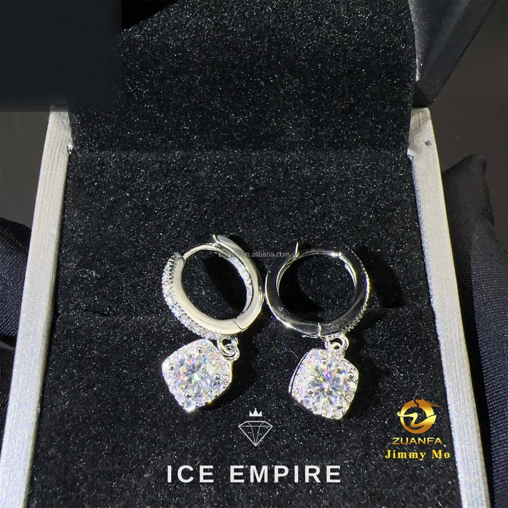 Iced Out Gold Plated Moissanite Earrings