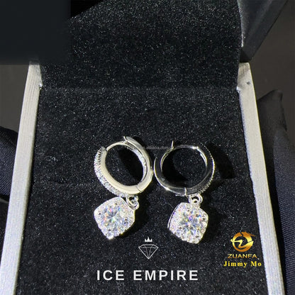Iced Out Gold Plated Moissanite Earrings