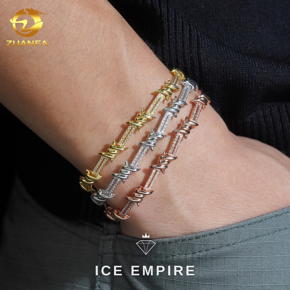 Iced Out Rose Gold Moissanite Bracelet