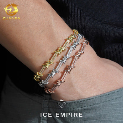 Iced Out Rose Gold Moissanite Bracelet