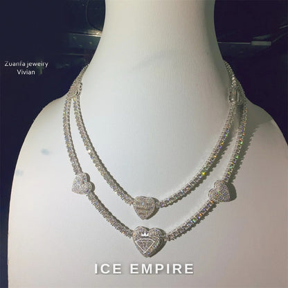 Iced Out Rose Gold Plated Moissanite Cuban Chain