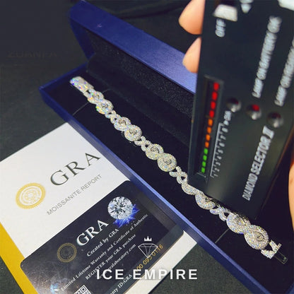 Iced Out 925 Silver Moissanite Cuban Chain