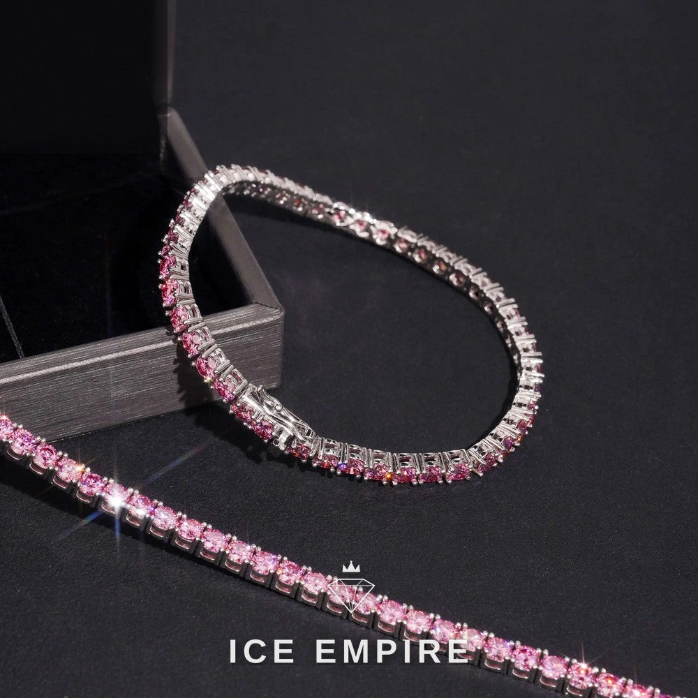 Iced Out Gold Plated Moissanite Tennis Bracelet