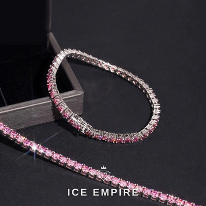 Iced Out Gold Plated Moissanite Tennis Bracelet