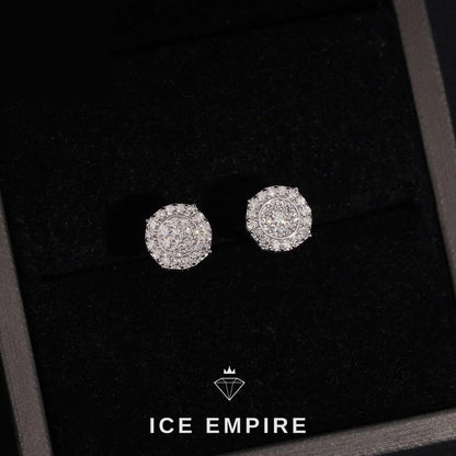 Iced Out 925 Silver Moissanite Stud Earrings
