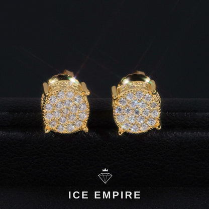 Iced Out Cluster 925 Silver Lab Grown Diamond Earrings