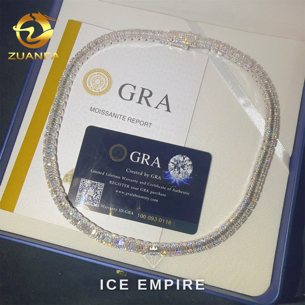 Iced Out Rose Gold Plated Moissanite Cuban Chain