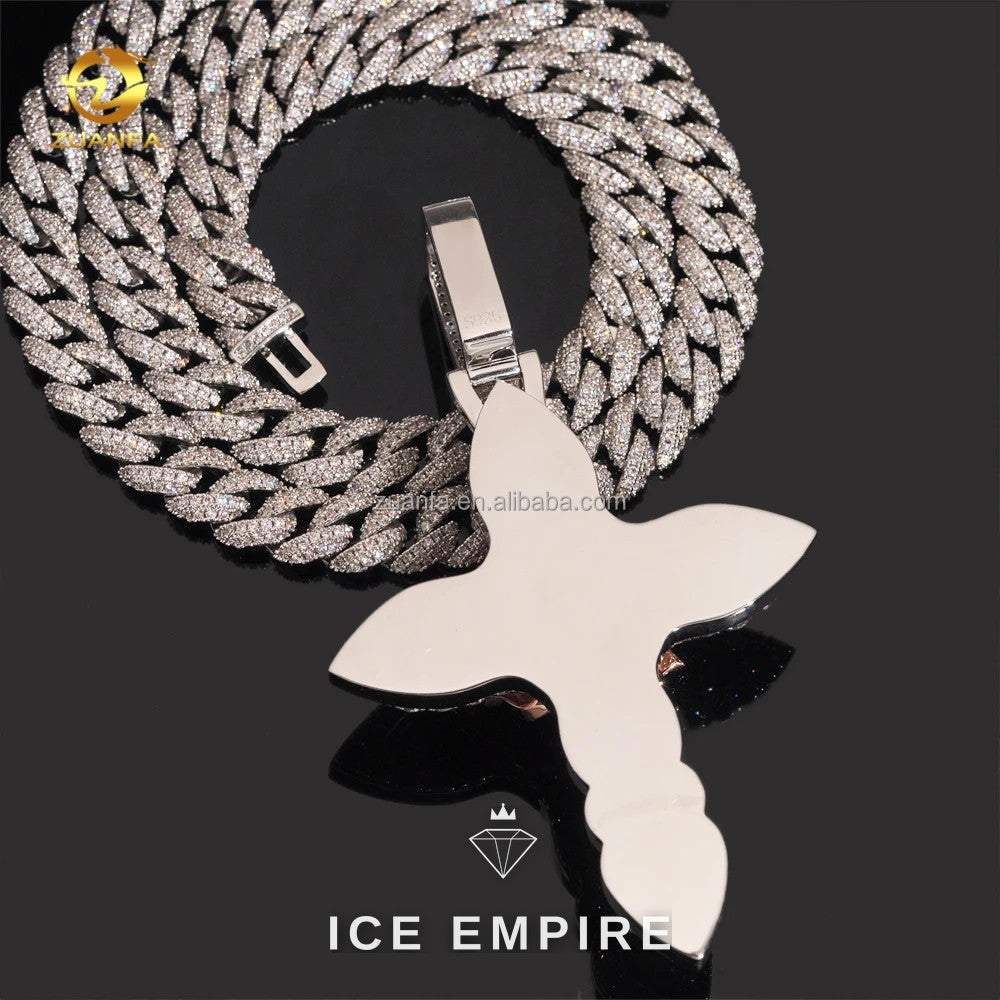 Iced Out Cross Gold Plated Pendant