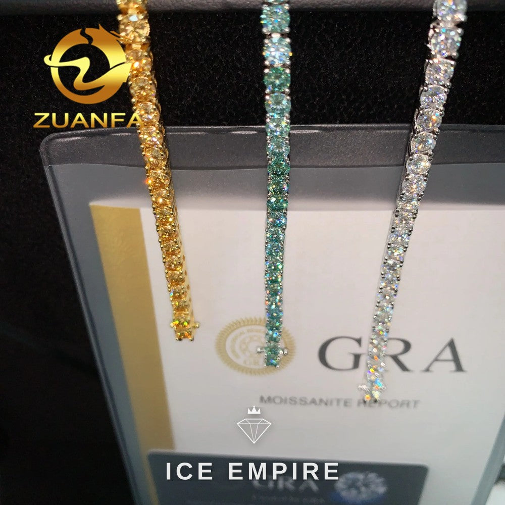 Iced Out Rose Gold Plated Moissanite Cuban Chain