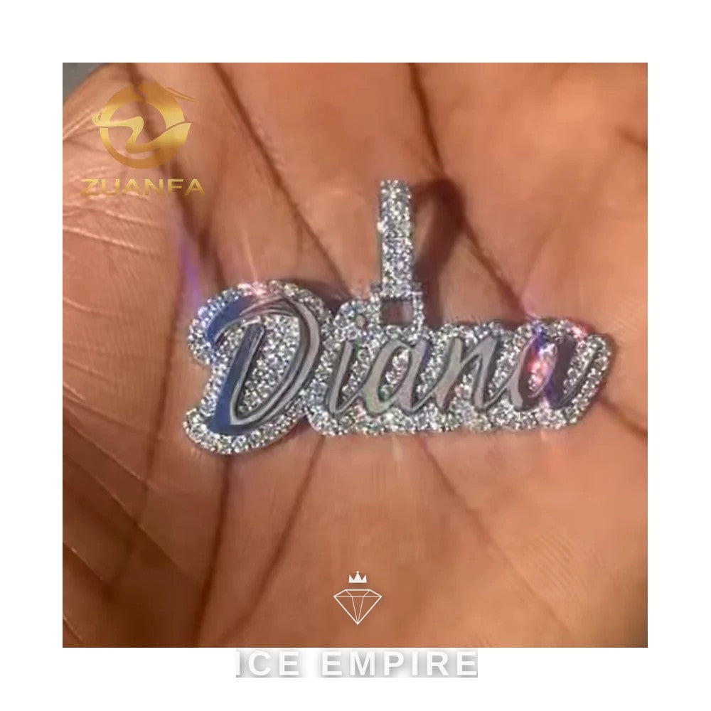 Iced Out Rose Gold Plated Moissanite Pendant