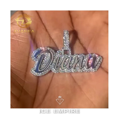 Iced Out Rose Gold Plated Moissanite Pendant