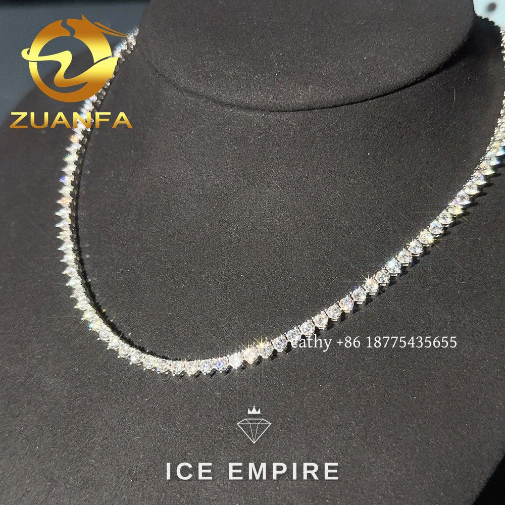Iced Out Rose Gold Plated Moissanite Cuban Chain