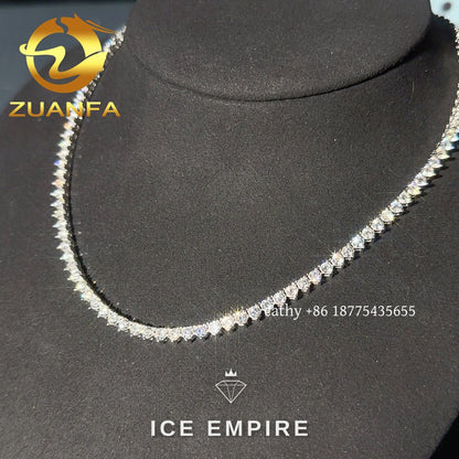 Iced Out Rose Gold Plated Moissanite Cuban Chain