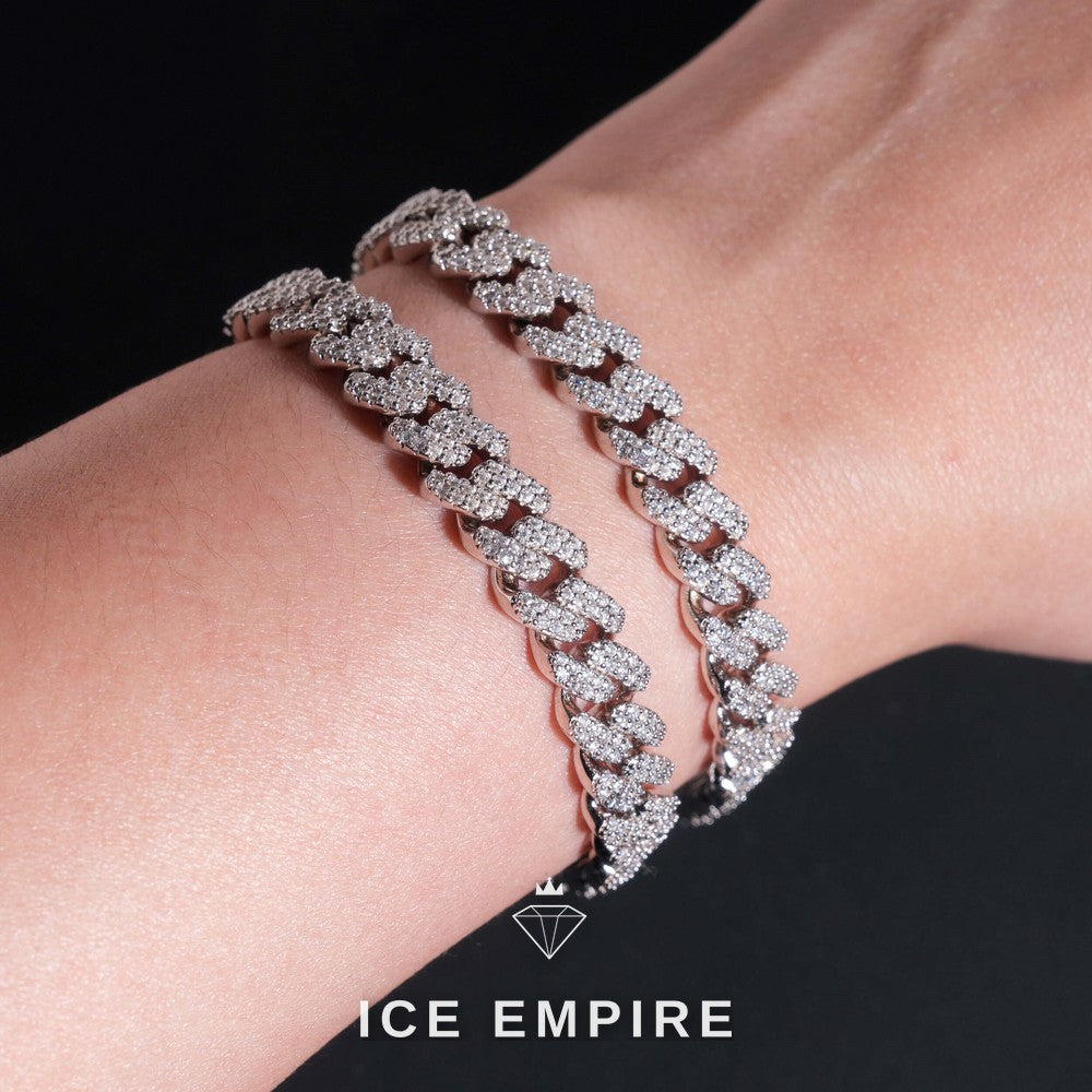 Iced Out 925 Silver Moissanite Cuban Chain