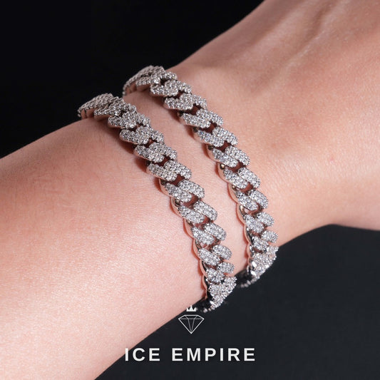 Iced Out 925 Silver Moissanite Cuban Chain