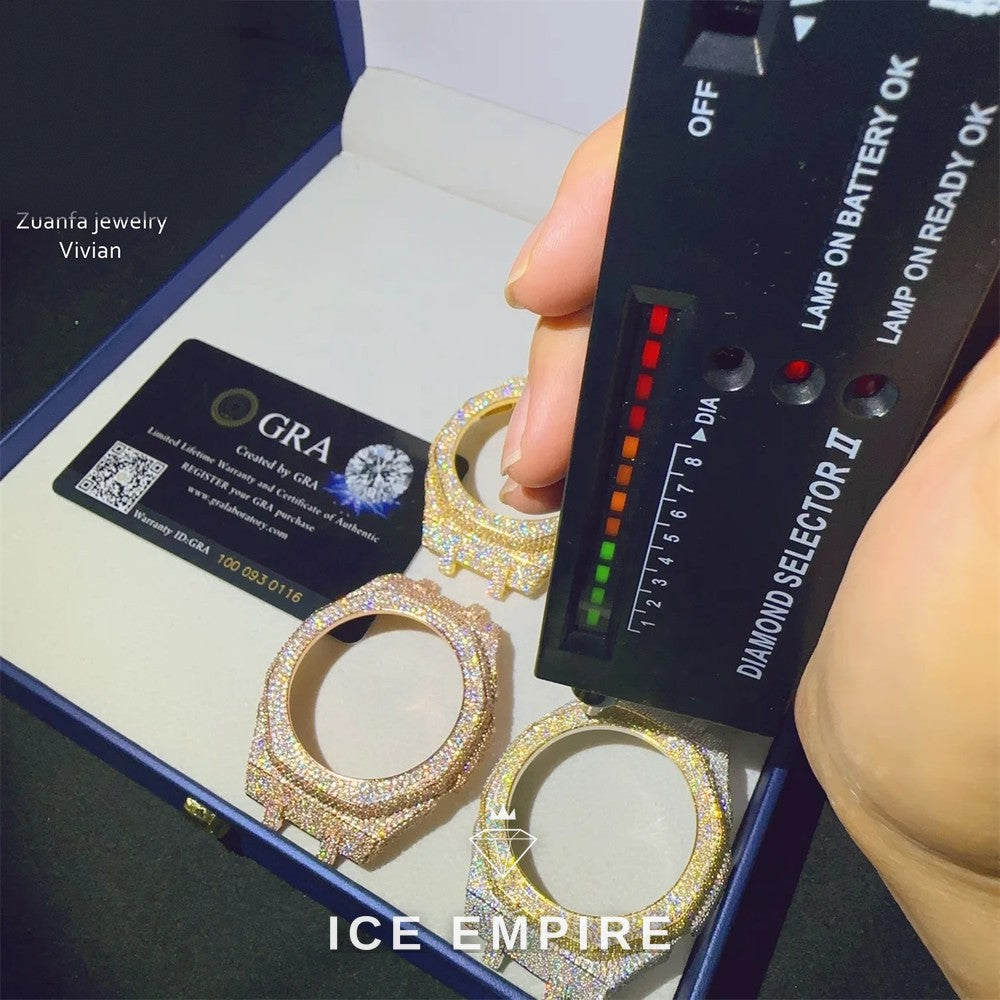 Iced Out 925 Silver Moissanite Watch