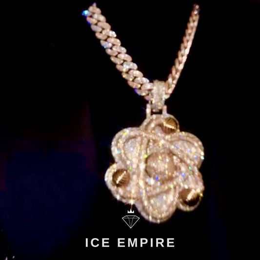 Iced Out Cross 925 Silver Moissanite Pendant