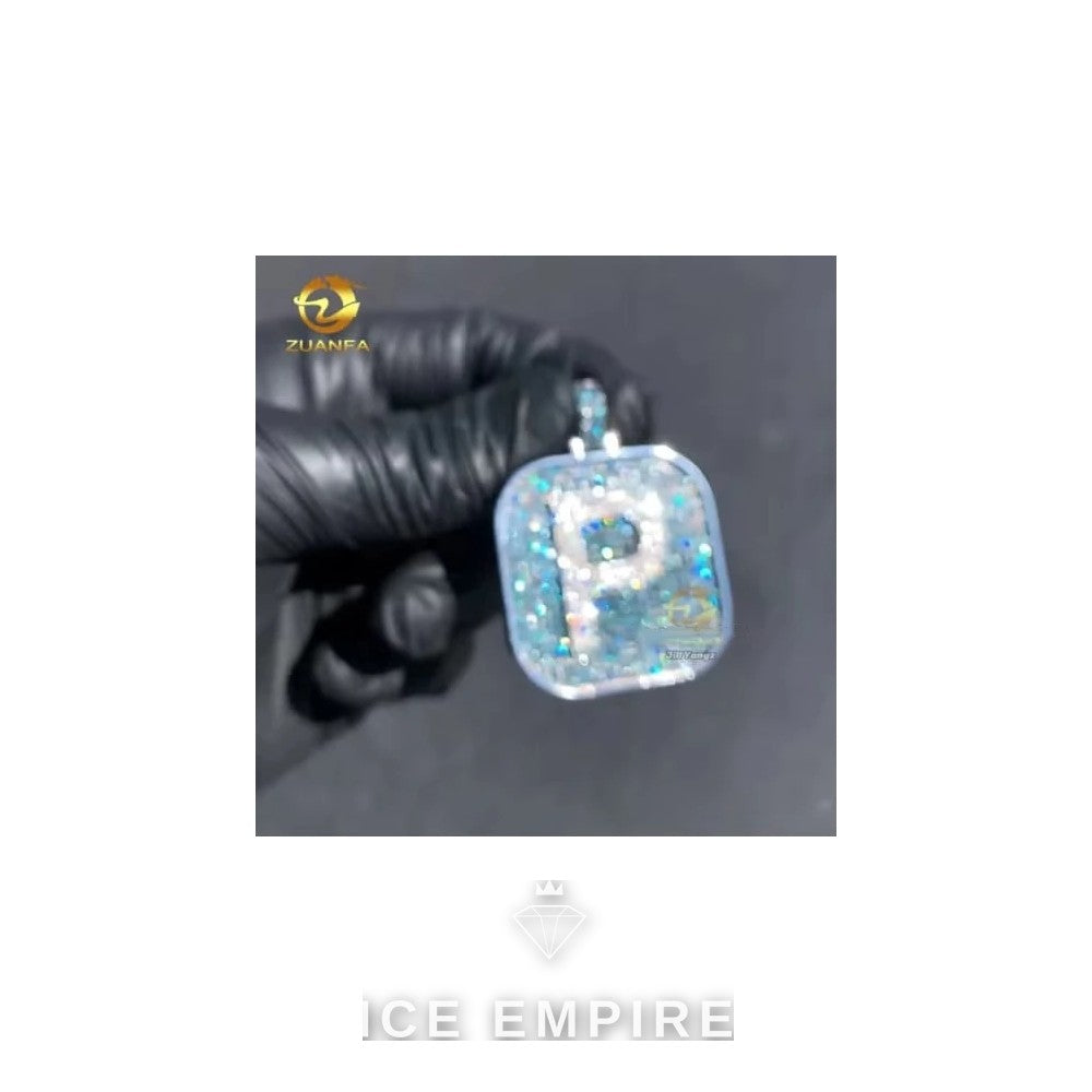 Iced Out Cross 925 Silver Pendant