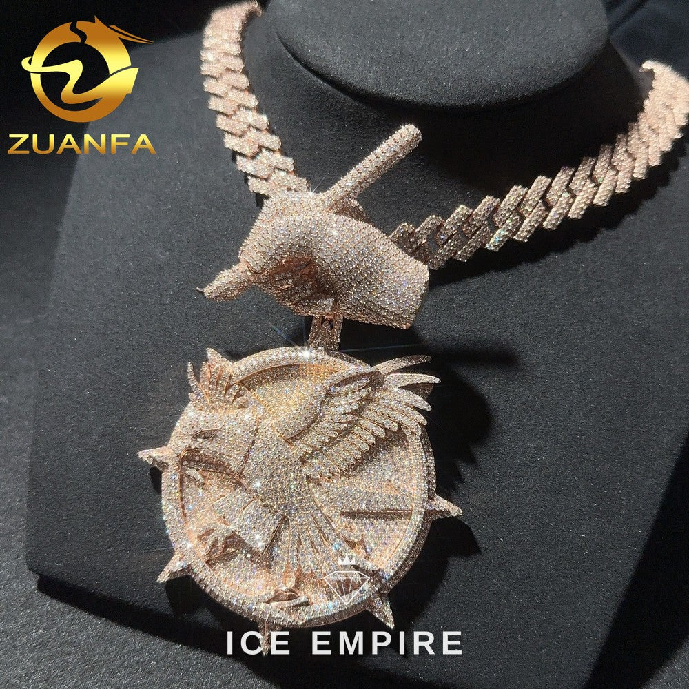 Iced Out Rose Gold Plated Pendant