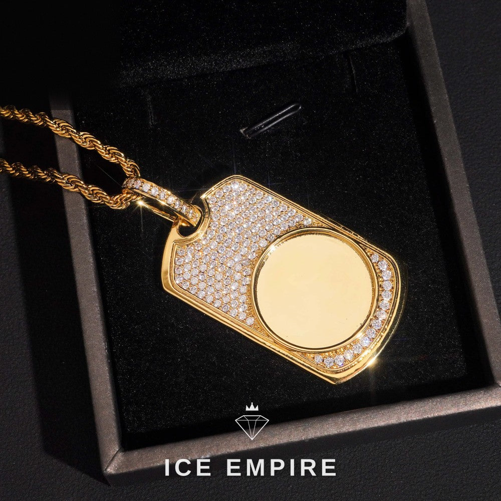 Iced Out Rose Gold Plated Moissanite Pendant