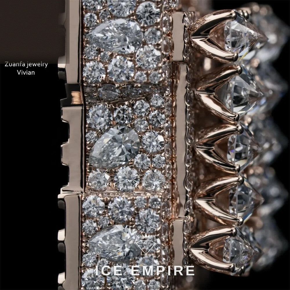 Iced Out Cross 925 Silver Moissanite Pendant