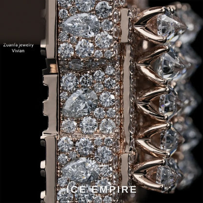 Iced Out Cross 925 Silver Moissanite Pendant