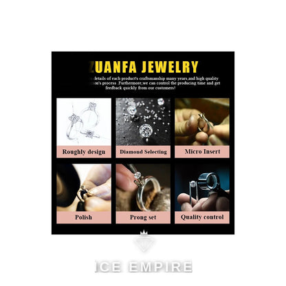 Iced Out Rose Gold Plated Moissanite Wedding Band