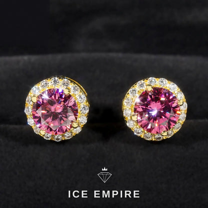 Iced Out 925 Silver Moissanite Stud Earrings