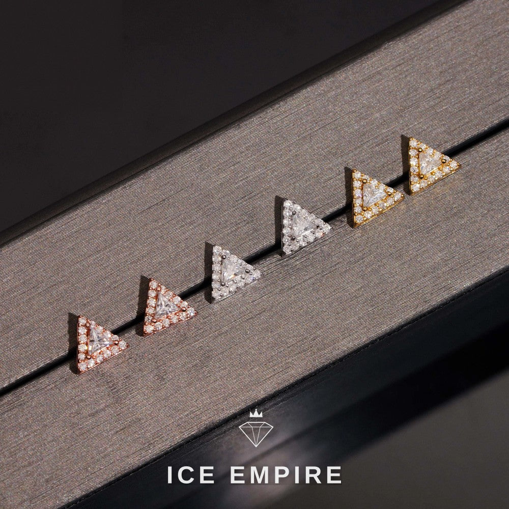 Iced Out 925 Silver Moissanite Stud Earrings