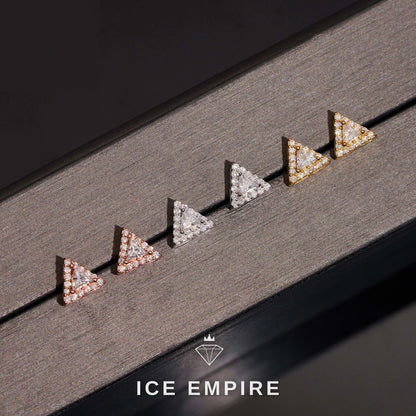 Iced Out 925 Silver Moissanite Stud Earrings