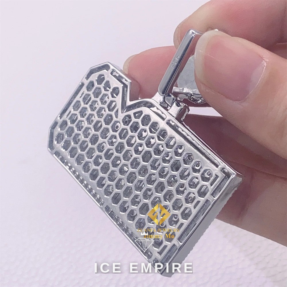 Iced Out 925 Silver Moissanite Pendant